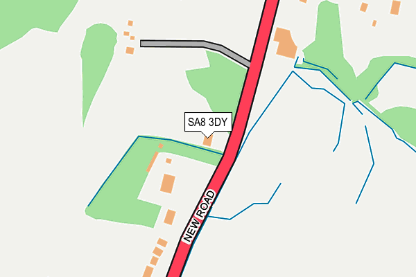 SA8 3DY map - OS OpenMap – Local (Ordnance Survey)