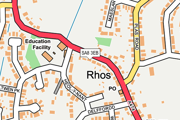 SA8 3EB map - OS OpenMap – Local (Ordnance Survey)