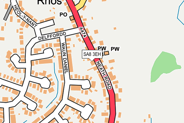 SA8 3EH map - OS OpenMap – Local (Ordnance Survey)