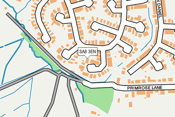 SA8 3EN map - OS OpenMap – Local (Ordnance Survey)