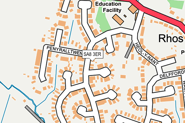 SA8 3ER map - OS OpenMap – Local (Ordnance Survey)
