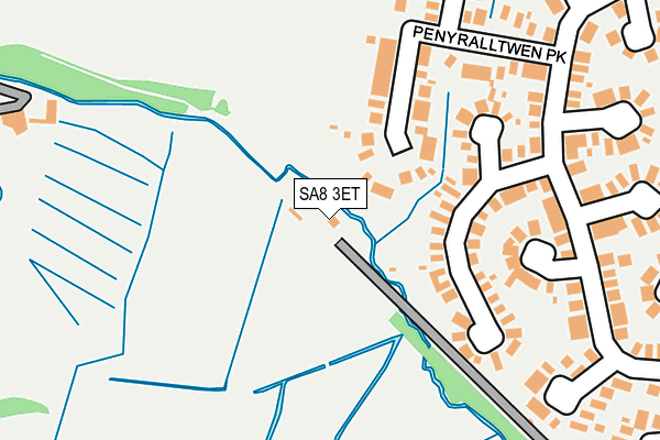 SA8 3ET map - OS OpenMap – Local (Ordnance Survey)
