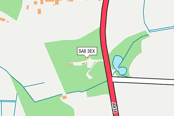 SA8 3EX map - OS OpenMap – Local (Ordnance Survey)