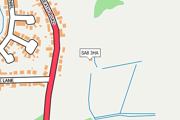 SA8 3HA map - OS OpenMap – Local (Ordnance Survey)