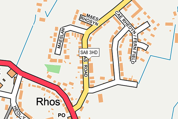 SA8 3HD map - OS OpenMap – Local (Ordnance Survey)