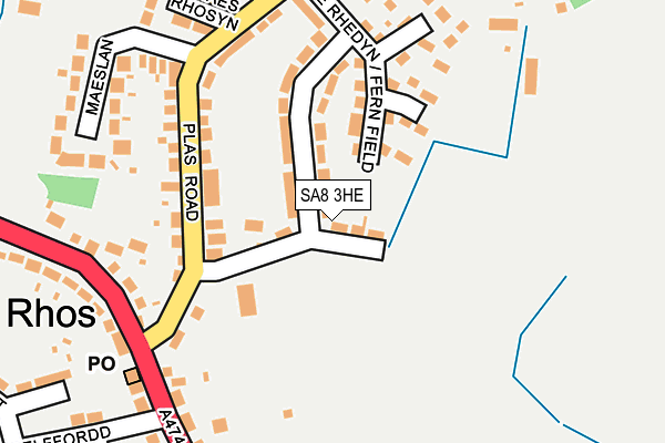 SA8 3HE map - OS OpenMap – Local (Ordnance Survey)