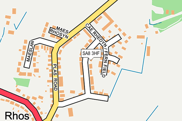 SA8 3HF map - OS OpenMap – Local (Ordnance Survey)