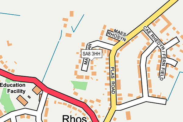 SA8 3HH map - OS OpenMap – Local (Ordnance Survey)