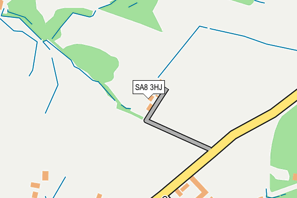 SA8 3HJ map - OS OpenMap – Local (Ordnance Survey)
