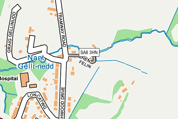 SA8 3HN map - OS OpenMap – Local (Ordnance Survey)