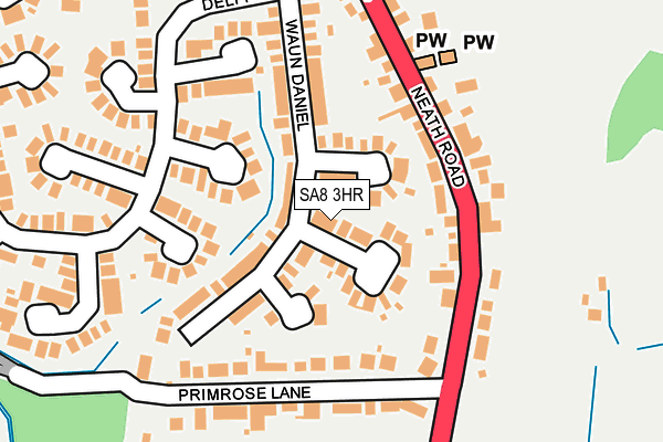 SA8 3HR map - OS OpenMap – Local (Ordnance Survey)