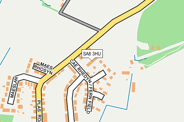 SA8 3HU map - OS OpenMap – Local (Ordnance Survey)
