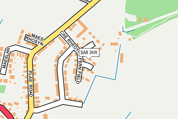 SA8 3HX map - OS OpenMap – Local (Ordnance Survey)