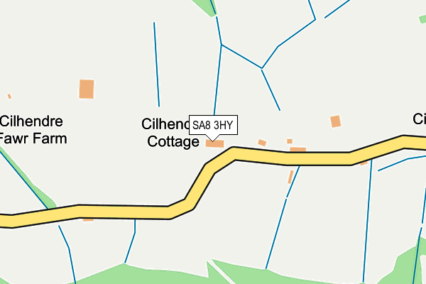 SA8 3HY map - OS OpenMap – Local (Ordnance Survey)