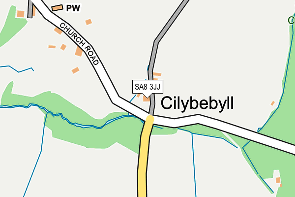 SA8 3JJ map - OS OpenMap – Local (Ordnance Survey)