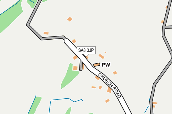 SA8 3JP map - OS OpenMap – Local (Ordnance Survey)