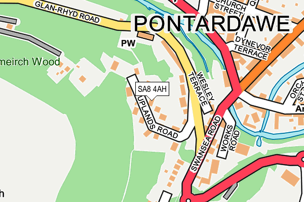 SA8 4AH map - OS OpenMap – Local (Ordnance Survey)