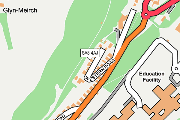 SA8 4AJ map - OS OpenMap – Local (Ordnance Survey)