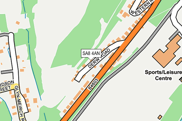 SA8 4AN map - OS OpenMap – Local (Ordnance Survey)