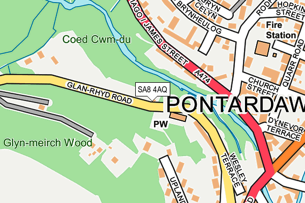 SA8 4AQ map - OS OpenMap – Local (Ordnance Survey)