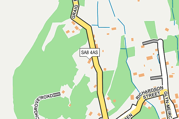 SA8 4AS map - OS OpenMap – Local (Ordnance Survey)