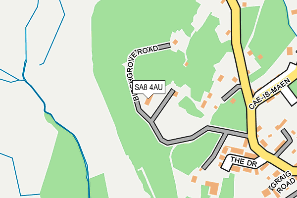 SA8 4AU map - OS OpenMap – Local (Ordnance Survey)
