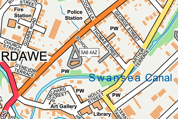 SA8 4AZ map - OS OpenMap – Local (Ordnance Survey)