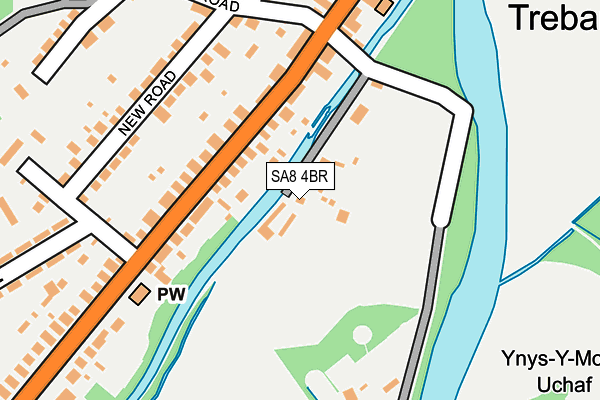 SA8 4BR map - OS OpenMap – Local (Ordnance Survey)