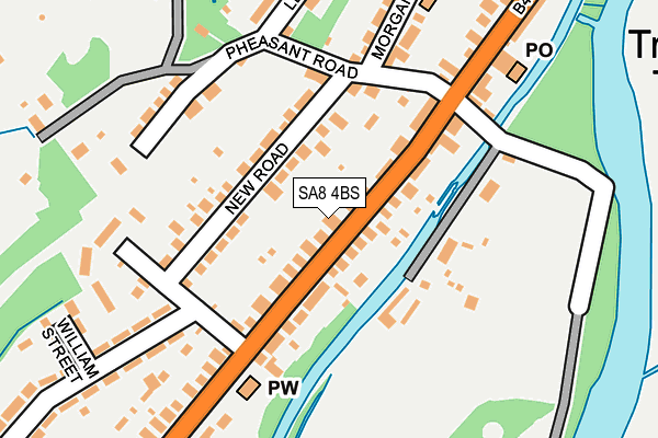 SA8 4BS map - OS OpenMap – Local (Ordnance Survey)