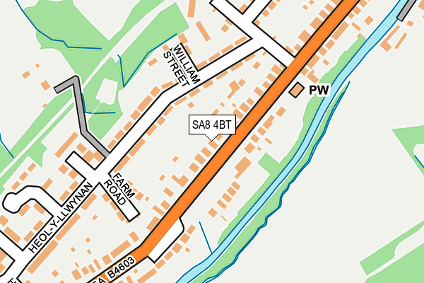 SA8 4BT map - OS OpenMap – Local (Ordnance Survey)