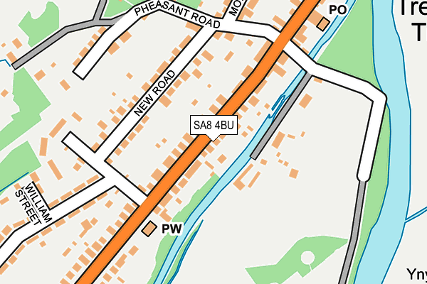 SA8 4BU map - OS OpenMap – Local (Ordnance Survey)