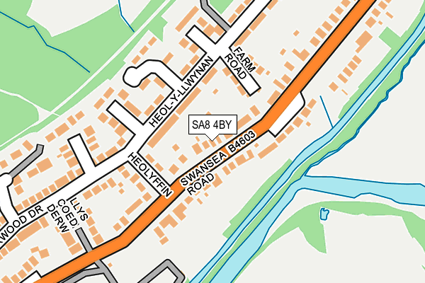 SA8 4BY map - OS OpenMap – Local (Ordnance Survey)