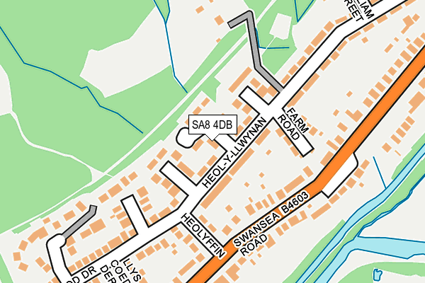 SA8 4DB map - OS OpenMap – Local (Ordnance Survey)