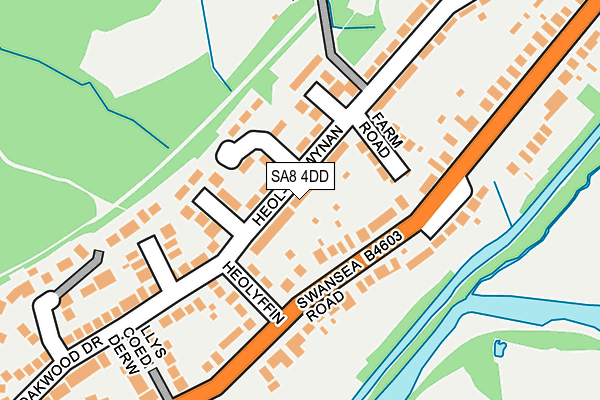 SA8 4DD map - OS OpenMap – Local (Ordnance Survey)