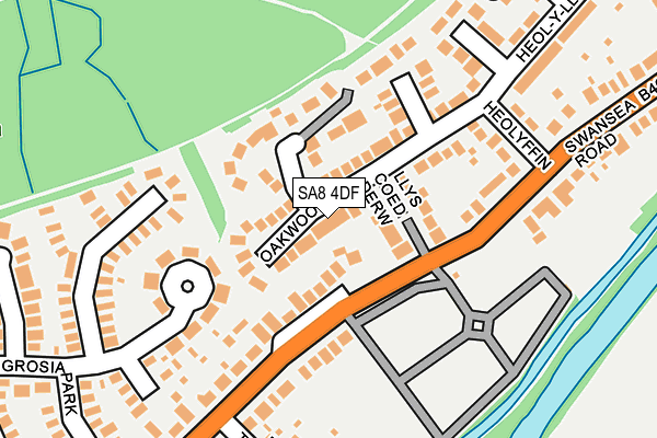 SA8 4DF map - OS OpenMap – Local (Ordnance Survey)