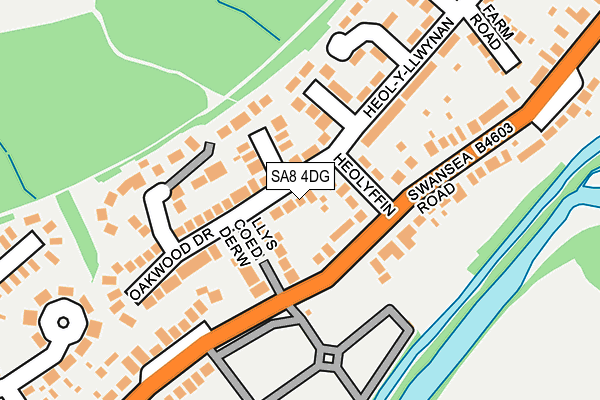 SA8 4DG map - OS OpenMap – Local (Ordnance Survey)