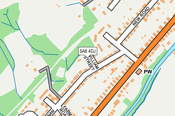 SA8 4DJ map - OS OpenMap – Local (Ordnance Survey)