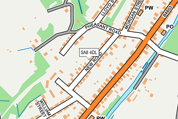 SA8 4DL map - OS OpenMap – Local (Ordnance Survey)