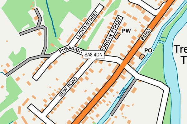 SA8 4DN map - OS OpenMap – Local (Ordnance Survey)