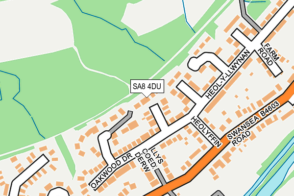 SA8 4DU map - OS OpenMap – Local (Ordnance Survey)