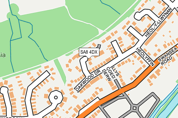 SA8 4DX map - OS OpenMap – Local (Ordnance Survey)