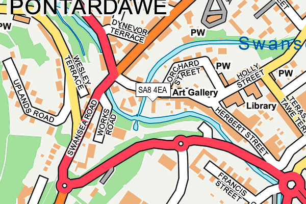 SA8 4EA map - OS OpenMap – Local (Ordnance Survey)