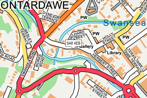 SA8 4EB map - OS OpenMap – Local (Ordnance Survey)