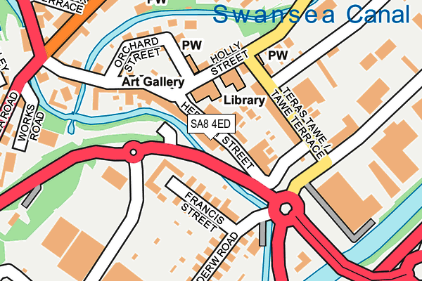 Map of INDIAN COTTAGE SWANSEA LTD at local scale