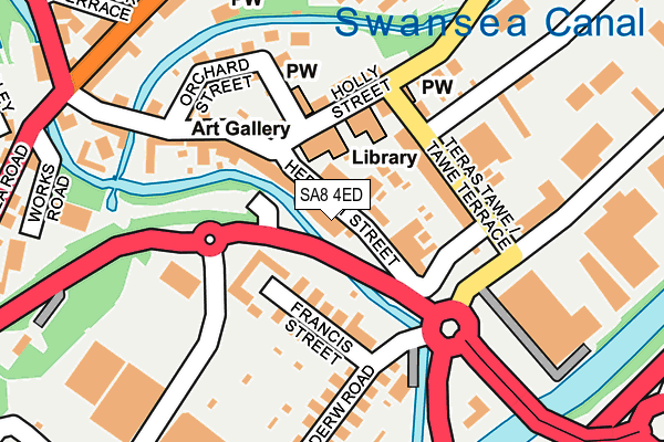 Map of PONTARDAWE INN LIMITED at local scale