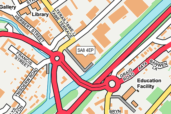 SA8 4EP map - OS OpenMap – Local (Ordnance Survey)