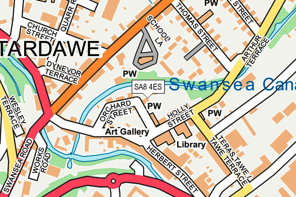 SA8 4ES map - OS OpenMap – Local (Ordnance Survey)