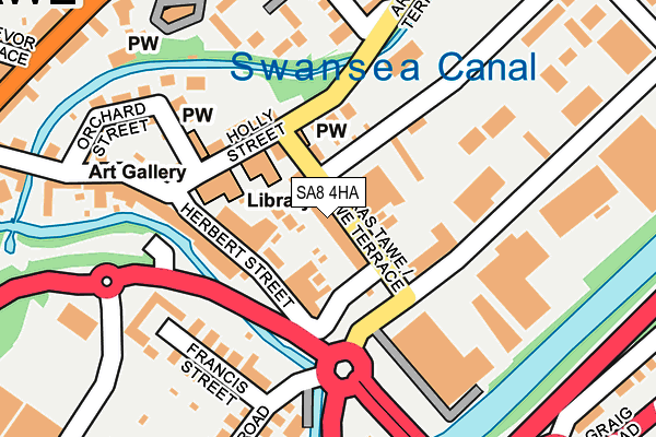 SA8 4HA map - OS OpenMap – Local (Ordnance Survey)