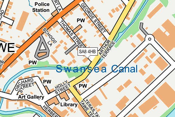 SA8 4HB map - OS OpenMap – Local (Ordnance Survey)