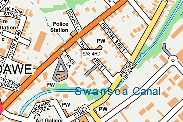 SA8 4HD map - OS OpenMap – Local (Ordnance Survey)